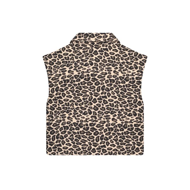 Like Flo winter gilet meisjes - blauw/beige - Dua - geweven - panter