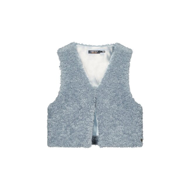 Like Flo winter gilet meisjes - blauw - Diam - fur