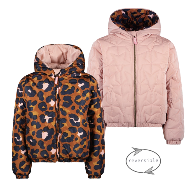 B.Nosy winter winterjas meisjes - roze - Jessie - omkeerbaar