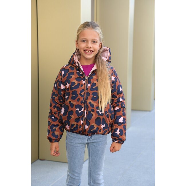 B.Nosy winter winterjas meisjes - roze - Jessie - omkeerbaar