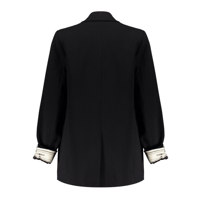 Frankie & Liberty winter blazer meisjes - bruin/blauw