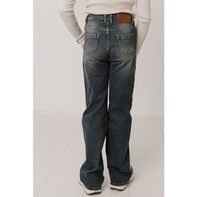 Frankie & Liberty winter jeansbroek meisjes - blauw - bootcut fit