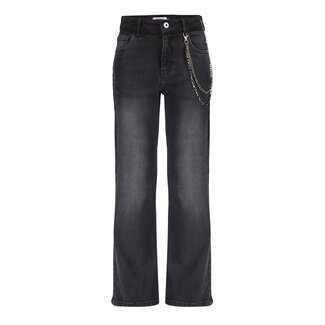 Frankie & Liberty winter jeansbroek meisjes - zwart - wide leg fit