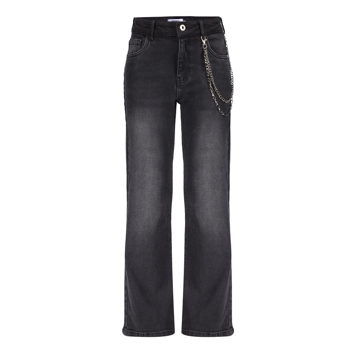 Frankie & Liberty winter jeansbroek meisjes - zwart - wide leg fit