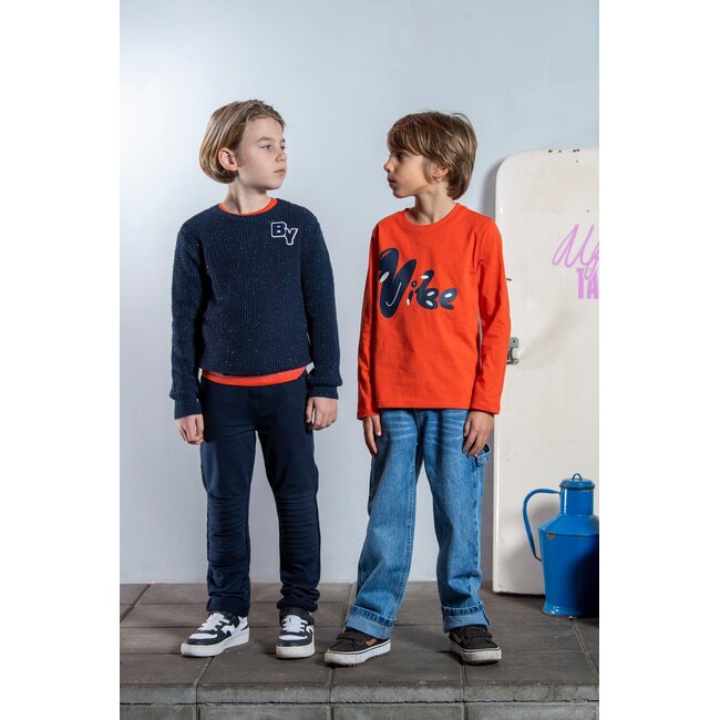 B.Nosy winter t-shirt jongens - rood - Trevor - longsleeve