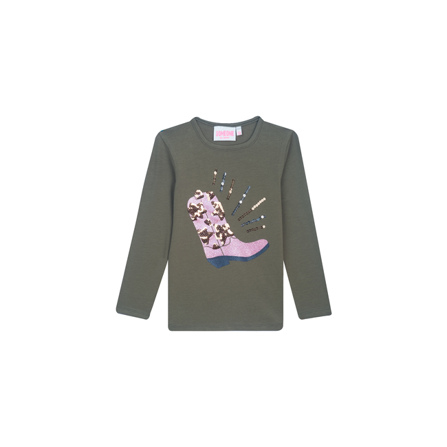Someone winter t-shirt meisjes - khaki groen - longsleeve - Daphne