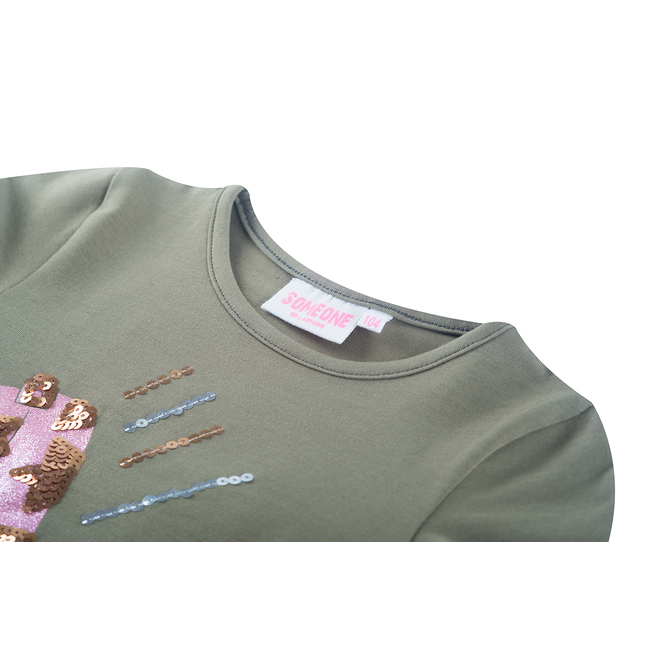 Someone winter t-shirt meisjes - khaki groen - longsleeve - Daphne