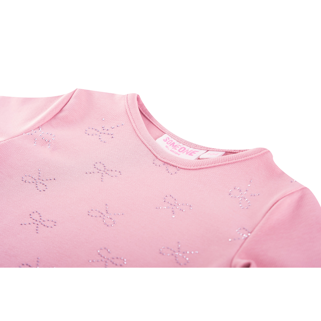 Someone winter t-shirt meisjes - licht roze - Lizanne