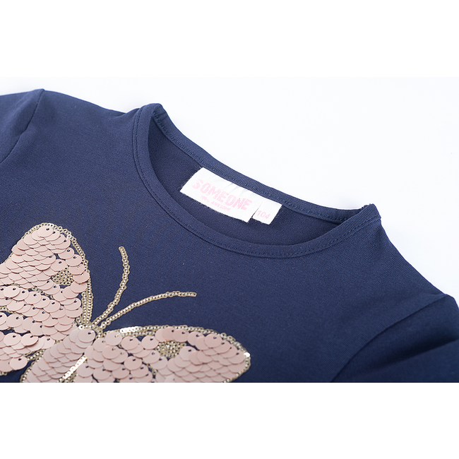 Someone winter t-shirt meisjes - navy blauw - longsleeve - Scottie