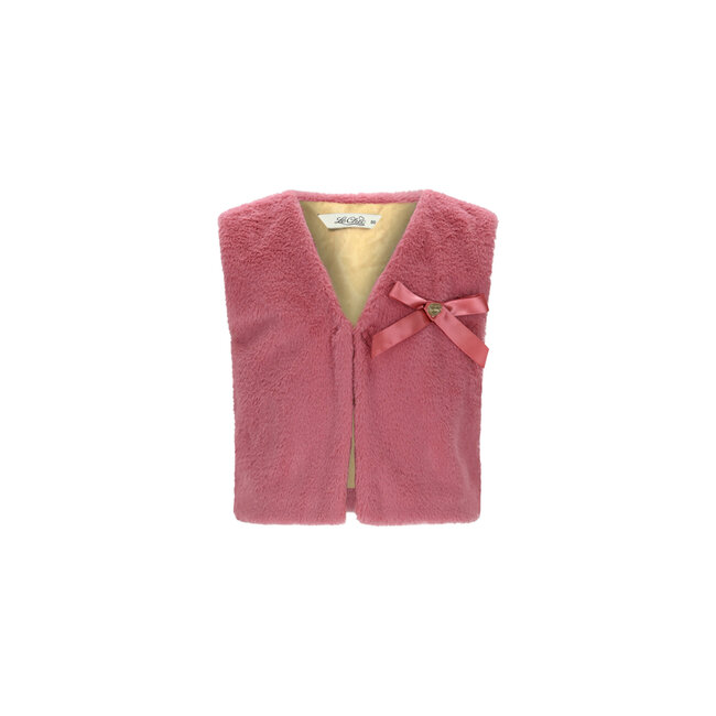 Le Chic winter gilet meisjes - roze - Eloisa - furry