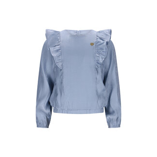 Le Chic winter blouse meisjes - blauw - Every - ruffle