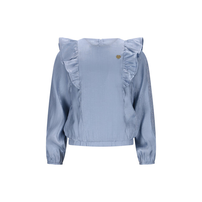 Le Chic winter blouse meisjes - blauw - Every - ruffle