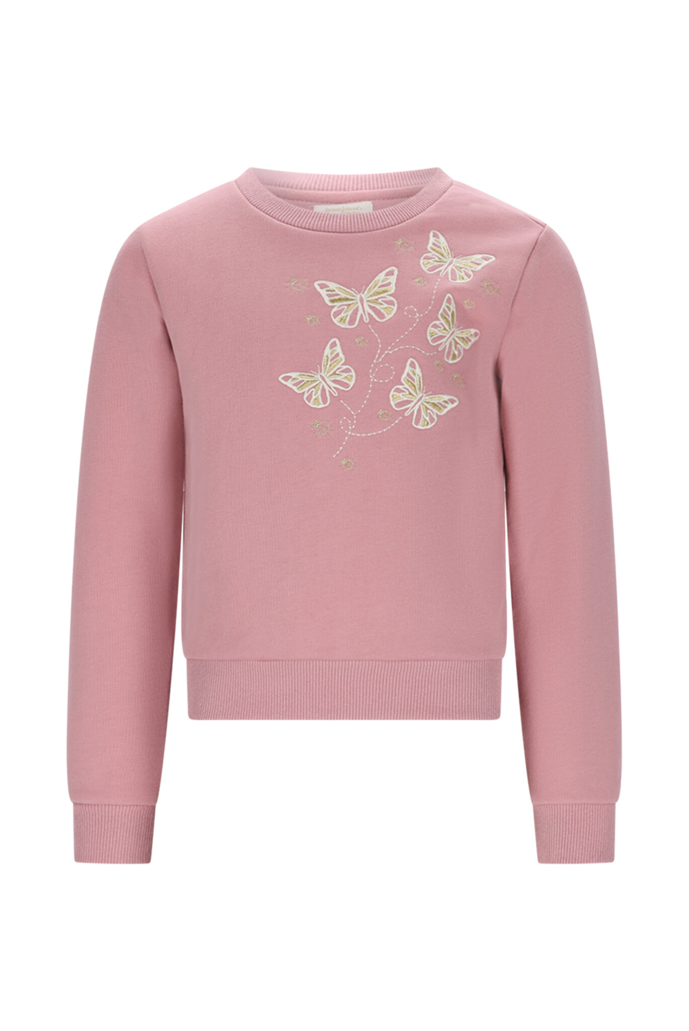 Le Chic winter sweater meisjes - roze - Odette - vlinders