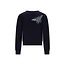 Le Chic winter sweater meisjes - navy blauw - Odette - vlinder