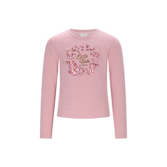 Le Chic winter t-shirt meisjes - roze - Norma - vlinder