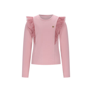 Le Chic winter t-shirt meisjes - roze - Nuffy - confetti-net