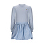 Le Chic winter jurk meisjes - blauw - Salloon - gebreid, glitter