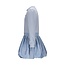 Le Chic winter jurk meisjes - blauw - Salloon - gebreid, glitter