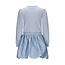 Le Chic winter jurk meisjes - blauw - Salloon - gebreid, glitter