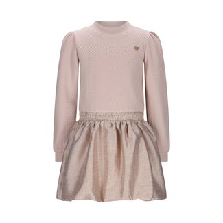 Le Chic winter jurk meisjes - wit - Salloon - glitter, gebreid