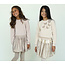 Le Chic winter jurk meisjes - wit - Salloon - glitter, gebreid