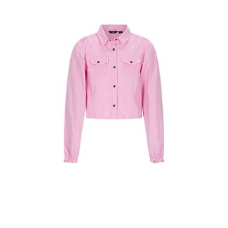 NoBell winter blouse meisjes - roze - Tikky - gestreept, cropped