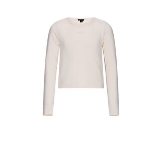 NoBell winter top meisjes - wit - Kobra - rib, split op achterkant