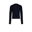 NoBell winter jersey crop top meisjes - navy blauw - Krop - rib