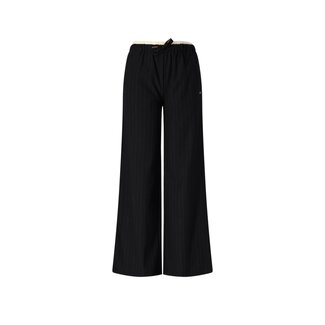 NoBell winter wide leg broek meisjes - zwart - Sub - pinstripe