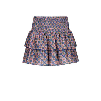 NoBell winter rok meisjes - blauw - Nika - smocked, laagjes