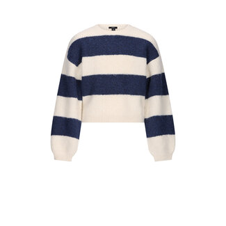 NoBell winter sweater meisjes - navy blauw - Kate - gebreid, colorblock