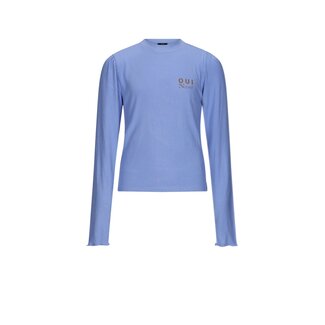 NoBell winter jersey crop top meisjes - licht blauw - Krop - rib