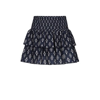 NoBell winter rok meisjes - navy blauw - Nika - smocked, laagjes