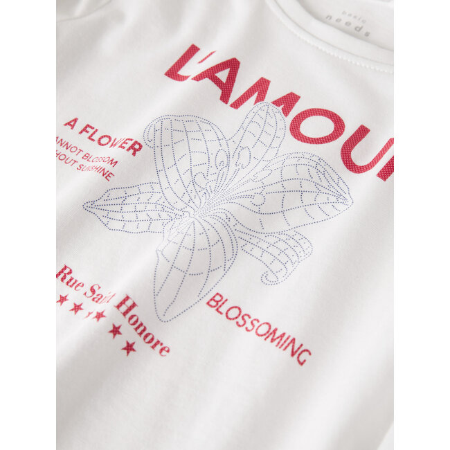 Name it winter shirt meisjes - wit - NkfViolet - loose fit