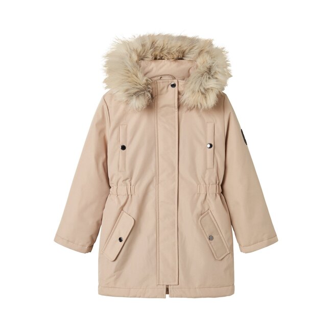 Name it winter winterjas meisjes - beige - NkfMilla - parka
