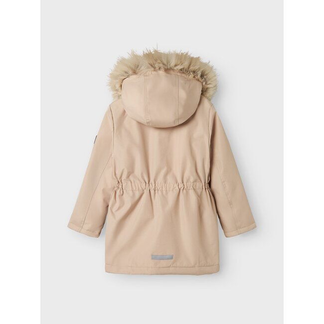 Name it winter winterjas meisjes - beige - NkfMilla - parka