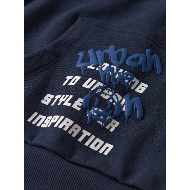 Name it winter hoodie jongens - navy blauw - NkmLucian