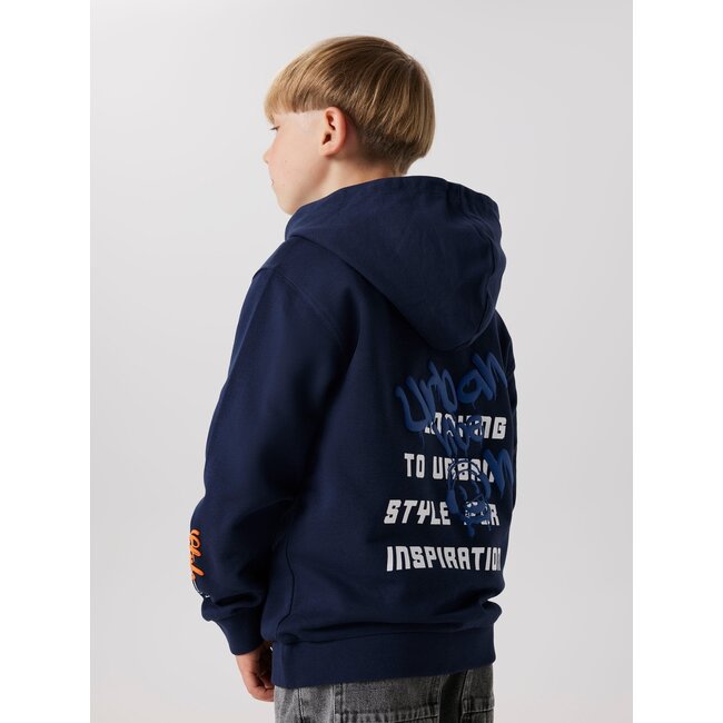 Name it winter hoodie jongens - navy blauw - NkmLucian