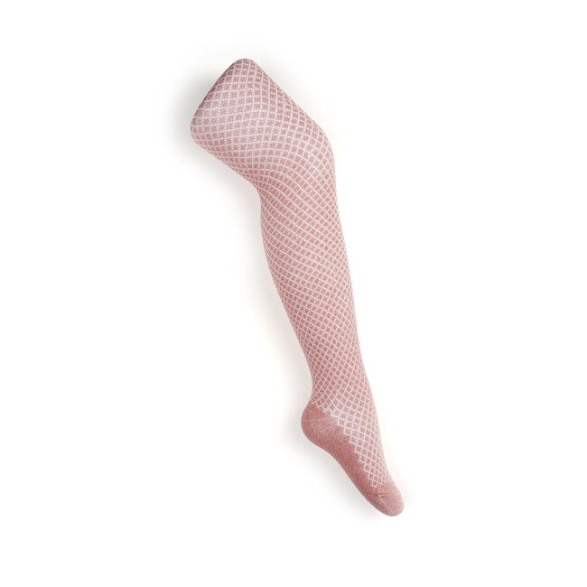 Le Chic winter panty meisjes - roze - Rilee - lurex