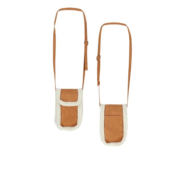 NoNo winter nep suede teddy tas meisjes - oranje