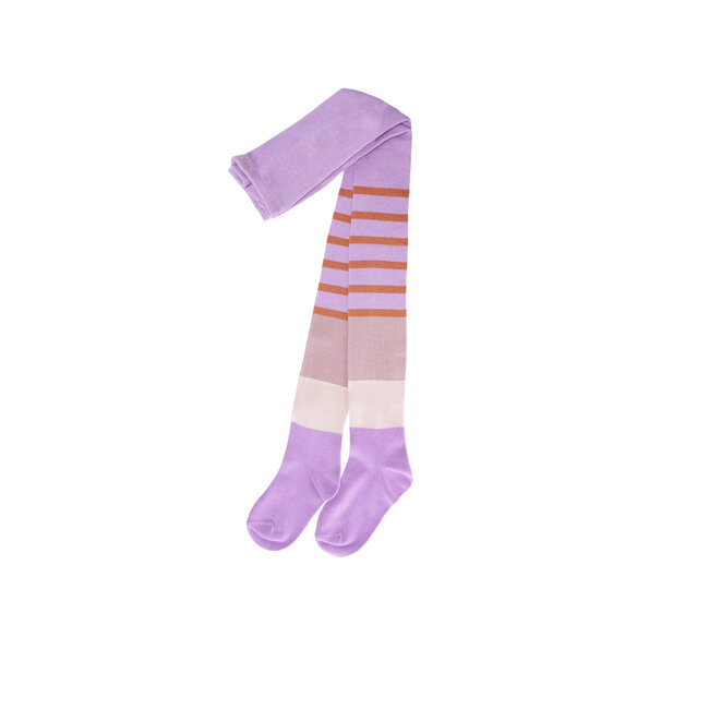 NoNo winter colorblocking maillot meisjes - paars - Rachel - gestreept