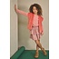 NoNo winter combi jurk meisjes - roze - Moran - jersey top + metallic rok + sjaalriem