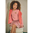 NoNo winter combi jurk meisjes - roze - Moran - jersey top + metallic rok + sjaalriem