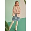 NoNo winter combi jurk meisjes - groen - Moran - AOP rib jersey top + plisse rok