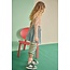 NoNo winter combi jurk meisjes - groen - Moran - AOP rib jersey top + plisse rok