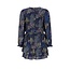 NoNo winter jurk meisjes - navy blauw - Miggy - denim bloem