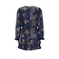 NoNo winter jurk meisjes - navy blauw - Miggy - denim bloem
