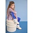 NoNo winter velvet jersey jurk meisjes - blauw - Maxim - AOP rib