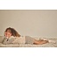 NoNo winter velvet jersey jurk meisjes - wit - Maxim - rib, AOP