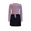 NoNo winter combi jurk meisjes - blauw - Mayal -  velvet rib top + interlock rok